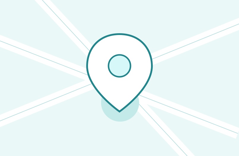 所在地案内を表す地図ピンのイラスト